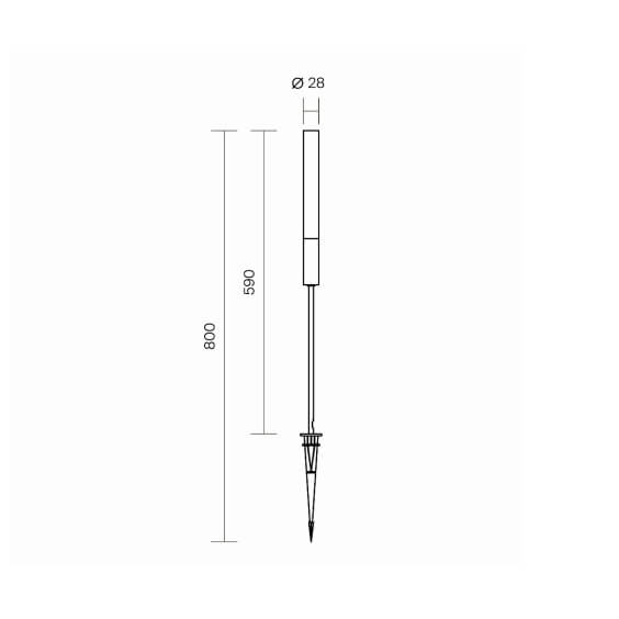 Maytoni Flare H.80 cm Outdoor Stehleuchte - Agof Store