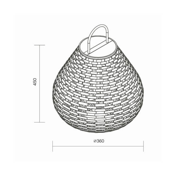 Maytoni Plet Ø 36 cm Akku Stehlampe - Agof Store