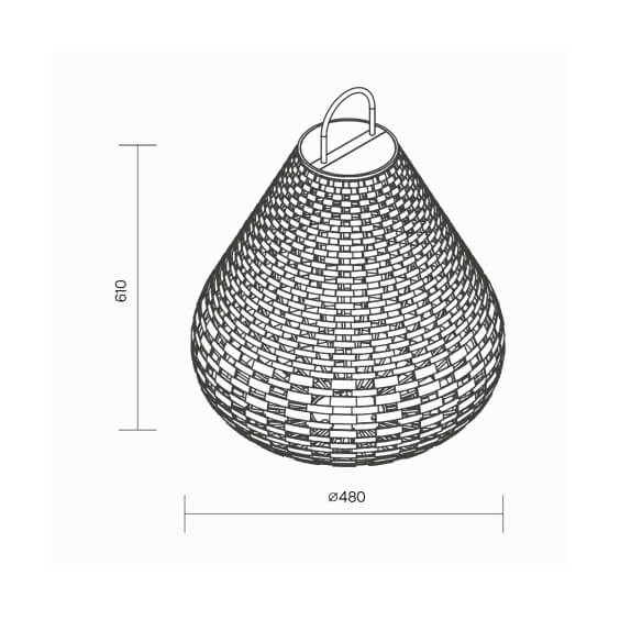 Maytoni Plet Ø 48 cm outdoor floor lamp - Agof Store
