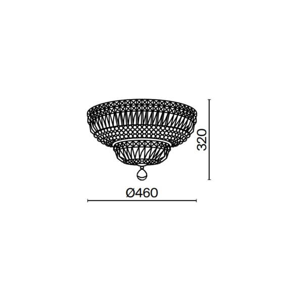 Maytoni Basfor Ø 46 cm wall ceiling lamp - Agof Store
