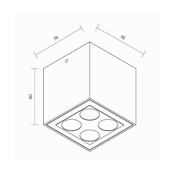 Ares Squared Lampada a soffitto outdoor Maytoni - Agof Store