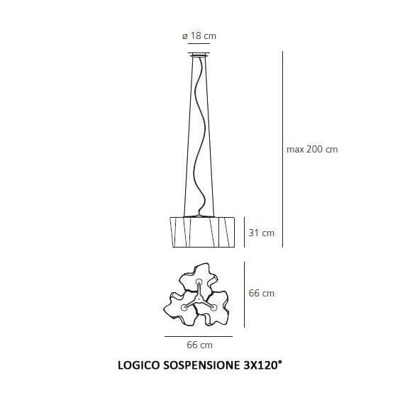 Artemide Logico 3x120 pendant lamp - Agof Store