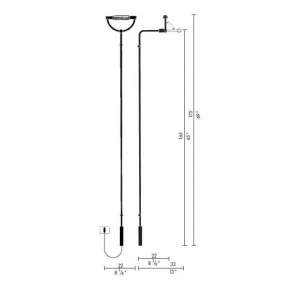 Gradi Lampada da parete con stelo Cini & Nils - Agof Store