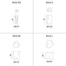 Brick tavolino tronco Gervasoni - Agof Store