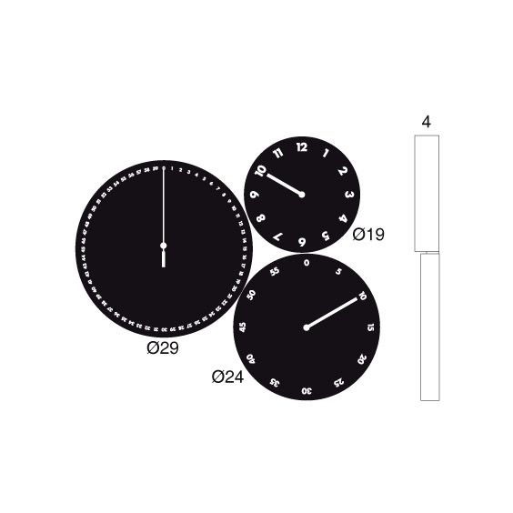 H:M:S orologio da parete Progetti - Agof Store