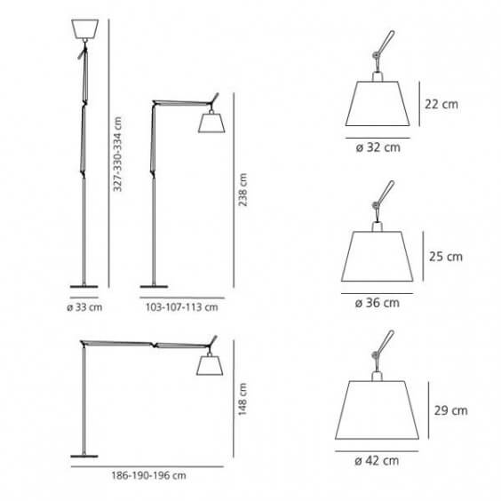 Artemide Tolomeo Mega Led floor lamp - Agof Store