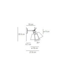 Artemide Tolomeo Diffusore Lampada da parete - Agof Store