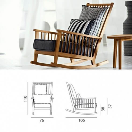 InOut 709 poltrona a dondolo Gervasoni - Agof Store
