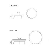 Gervasoni Gray 46 49 coffee table - Agof Store