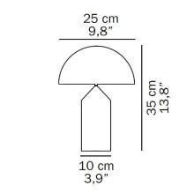 Oluce Atollo Glass table lamp - Agof Store