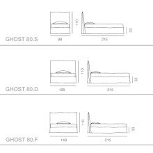 Gervasoni Ghost 80 bed - Agof Store