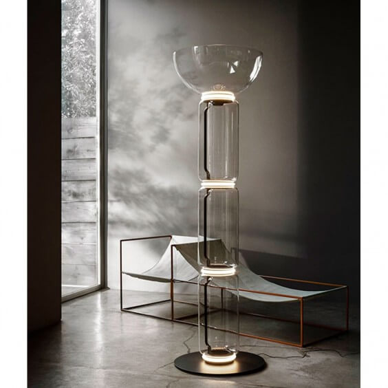 Flos Noctambule 3 High Cylinders & Bowl Big Base Floor Lamp - Agof Store