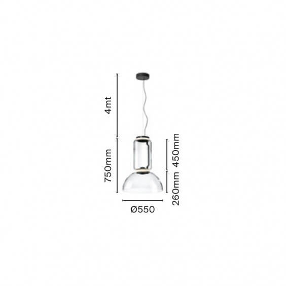 Flos Noctambule 1 Low Cylinder & Bowl lampada a sospensione - Agof Store