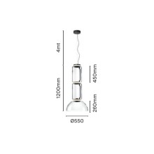 Flos Noctambule 2 Low Cylinders & Bow lampada a sospensione - Agof Store