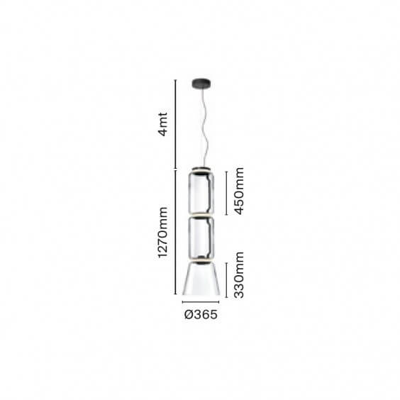 Flos Noctambule 2 Low Cylinders & Cone lampada a sospensione - Agof Store