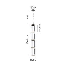 Flos Noctambule 4 Low Cylinders lampada a sospensione - Agof Store