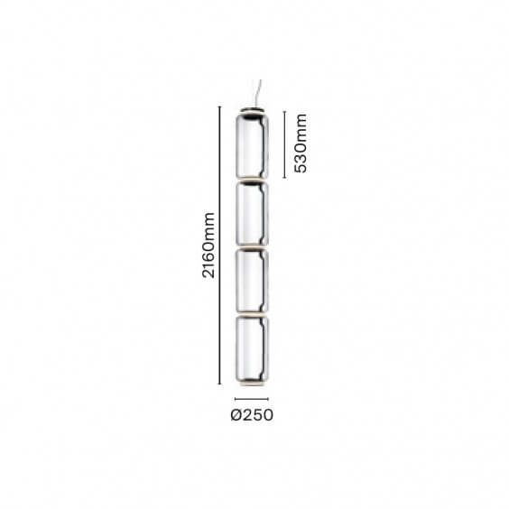 Flos Noctambule 4 High Cylinders lampada a sospensione - Agof Store
