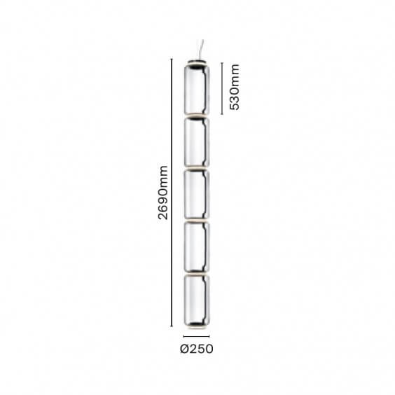 Flos Noctambule 5 High Cylinders lampada a sospensione - Agof Store
