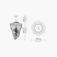 Aria black fade Lampada a sospensione Slamp - Agof Store